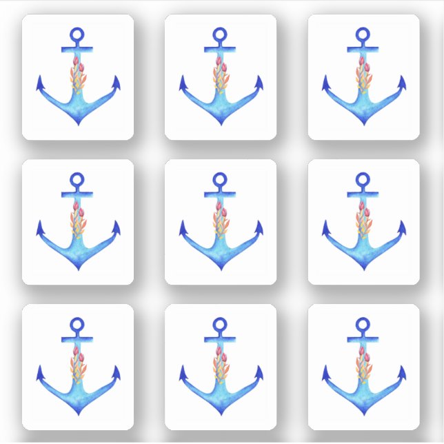 Sticker Ancre diamant Fabulous Ocean Mariage (Devant)