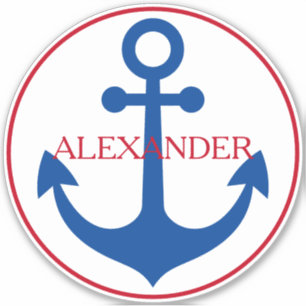 Sticker Ancre nautique personnalisée Prépa