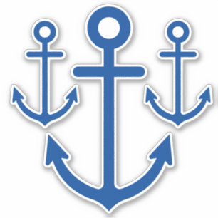 Sticker Ancres bleues de la marine nautique