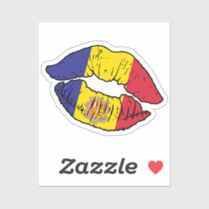 Sticker Andorre Anorran Lipstick Lover Drapeau