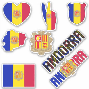 Sticker Andorre Extraordinaire Forme les symboles nationau