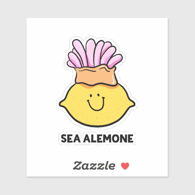 Sticker Anémone de mer citron Fruit découpé (Feuille)