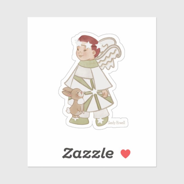 Sticker Angel Boy et Bunny (Feuille)