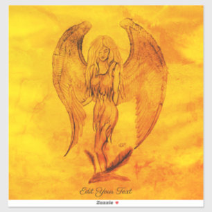 Sticker Angel en style tatouage