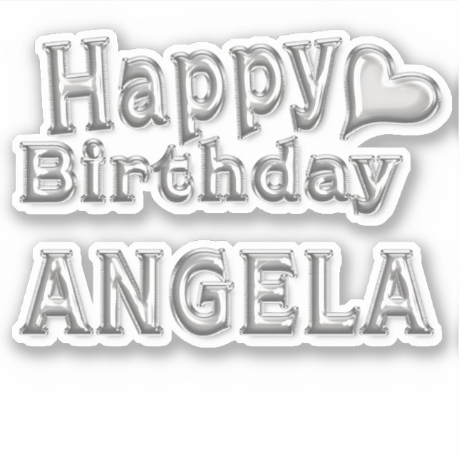 Sticker Angela Happy Birthday (Devant)