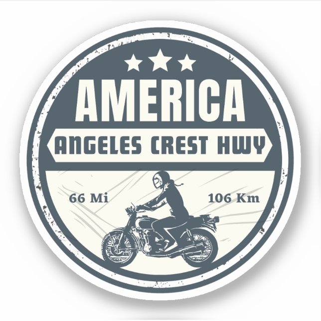 Sticker Angeles Crest Highway California State Route 2 (Devant)
