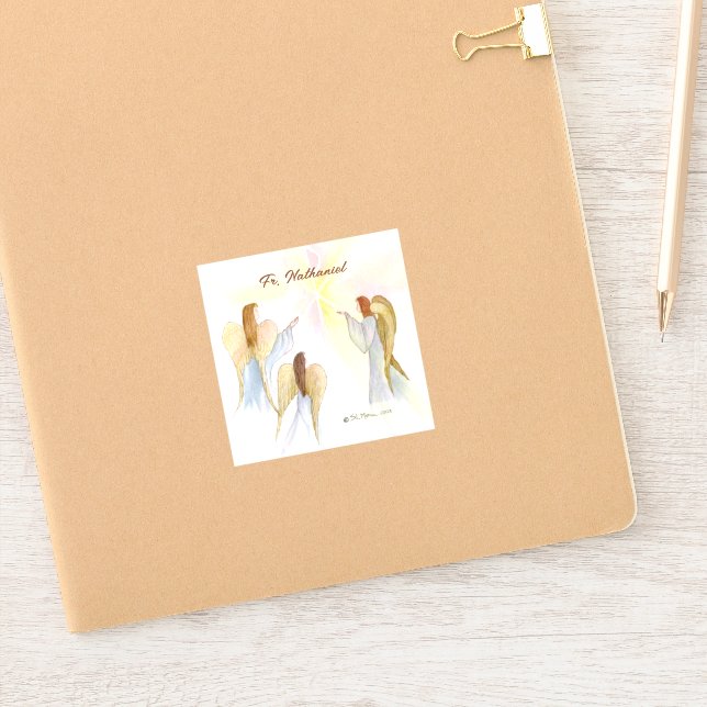Sticker Angels religieux personnalisés (Carnet)