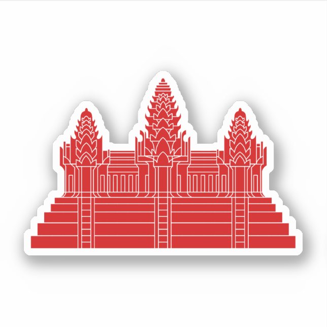 Sticker Angkor Vat Ver.2.0. Temple khmer (Devant)