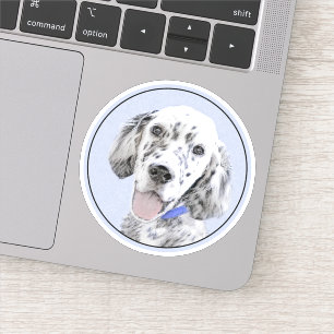 Sticker Anglais Setter Blue Belton Peinture Chien Art