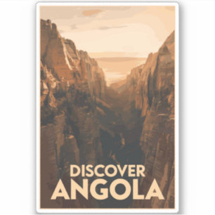 Sticker Angola Lubango Travel Art Vintage