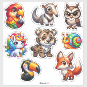 Sticker animal Imaginaire 3D Extravaganza