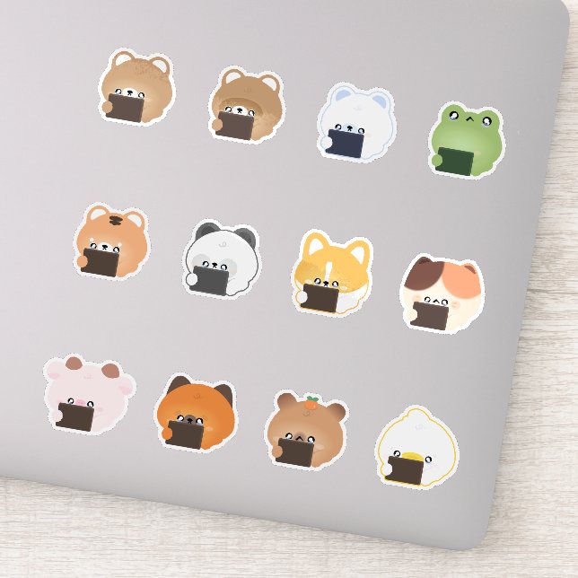 Sticker Animal mignon qui pleure (Détail)