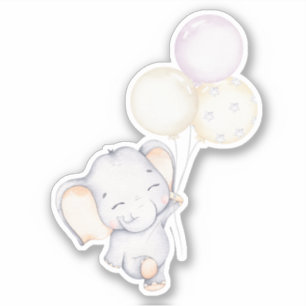 Sticker animal petit éléphant mignon