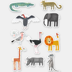 Sticker Animal Safari de la faune africaine