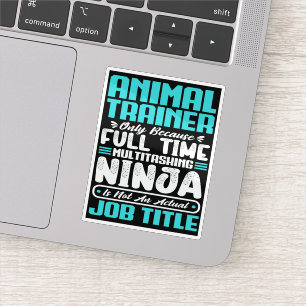 Sticker Animal Trainer Job Titre Profession Funny Training
