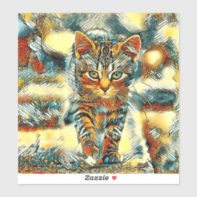Sticker AnimalArt_Cat_031 (Feuille)