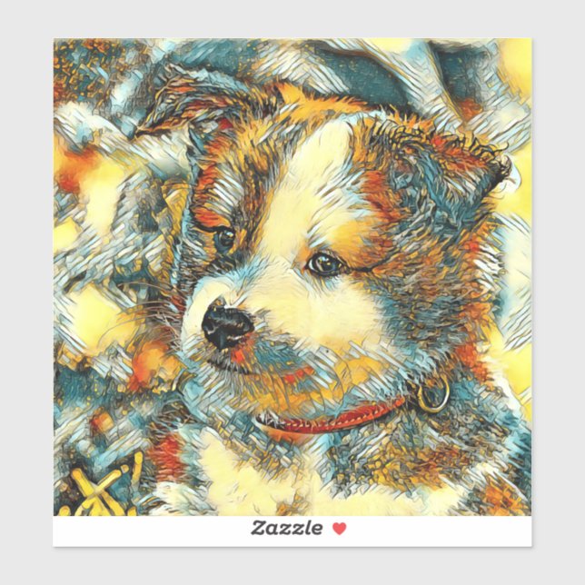 Sticker AnimalArt_Dog_002 (Feuille)