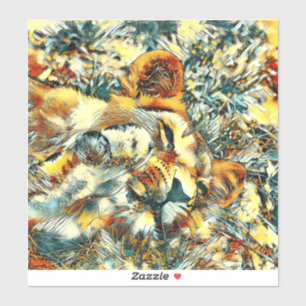 Sticker AnimalArt_Lion_008