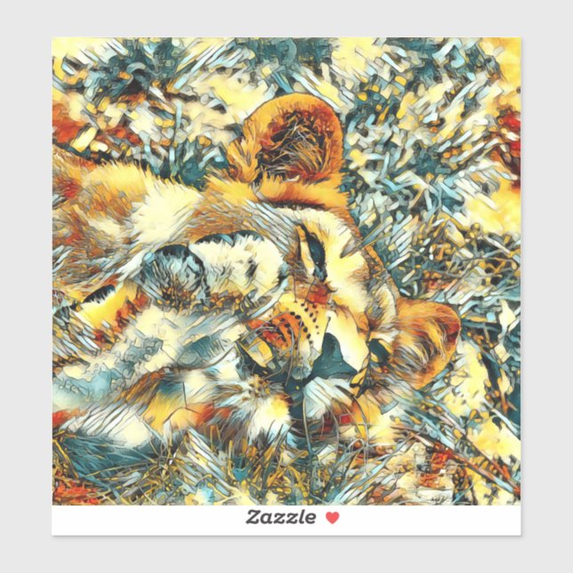 Sticker AnimalArt_Lion_008 (Feuille)