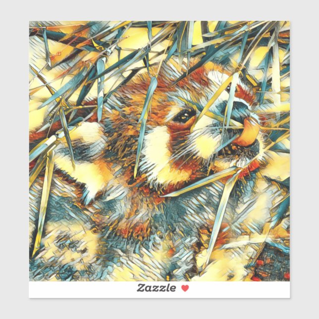 Sticker AnimalArt_RedPanda_003 (Feuille)