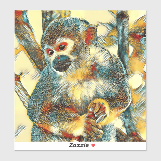 Sticker AnimalArt_Singe_003 (Feuille)