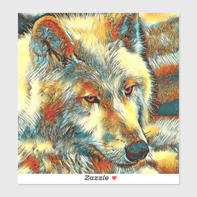 Sticker AnimalArt_Wolf_07 (Feuille)