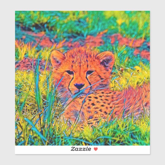 Sticker AnimalColor_Cheetah_017 (Feuille)