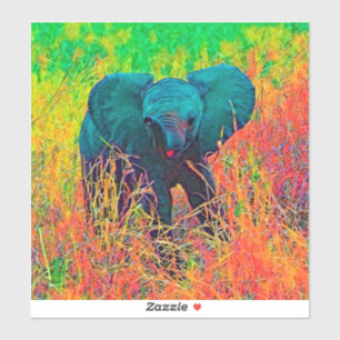 Sticker AnimalColor_Elephant_002