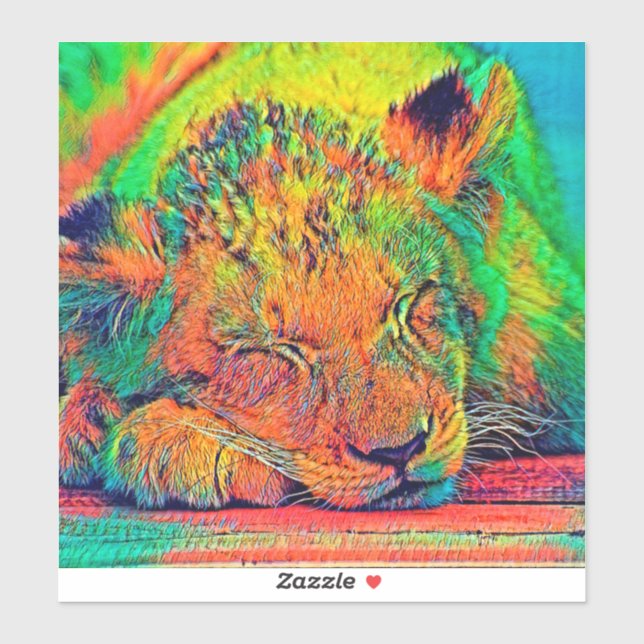 Sticker AnimalColor_Lion_002 (Feuille)