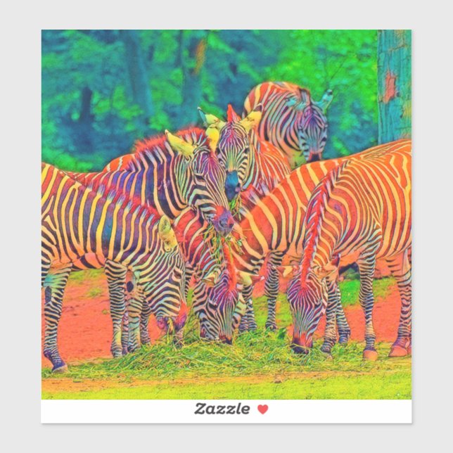 Sticker AnimalColor_Zebra_002 (Feuille)
