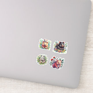 Sticker Animaux australiens Wombats et Possums