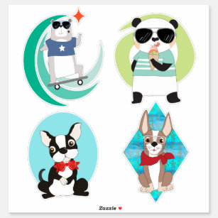 Sticker Animaux cool Hipster