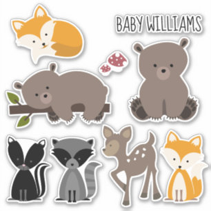 Sticker Animaux de bois bébé