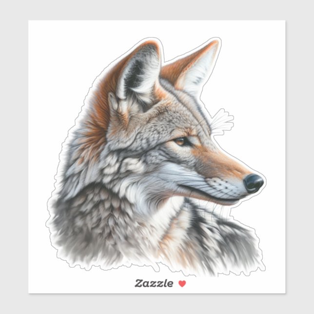 Sticker Animaux sauvages de Coyote (Feuille)