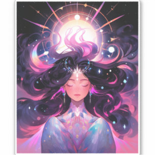 Sticker Anime Girl Magical Princess