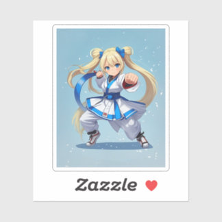 Sticker Anime Karate Girl
