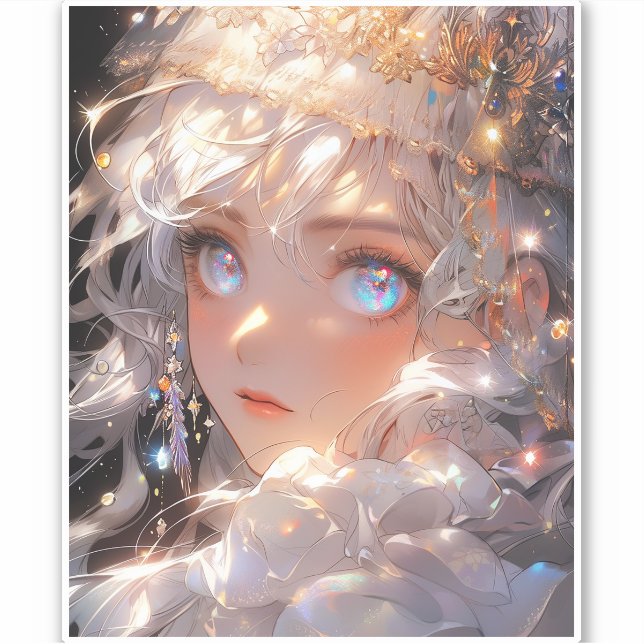 Sticker Anime Magical Girl Imaginaire Art (Devant)