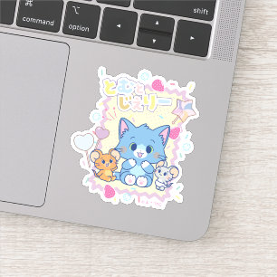 Sticker Anime Tom et Jerry Strawberry Fun