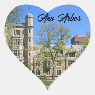 Sticker Ann Arbor Michigan - Sticker Heart Heart