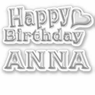 Sticker Anna Happy Birthday