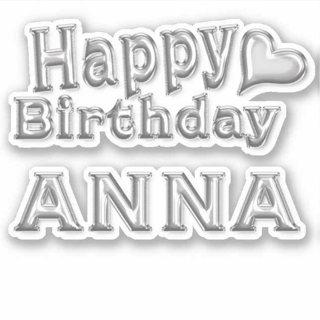 Sticker Anna Happy Birthday (Devant)