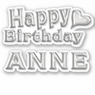 Sticker Anne Happy Birthday