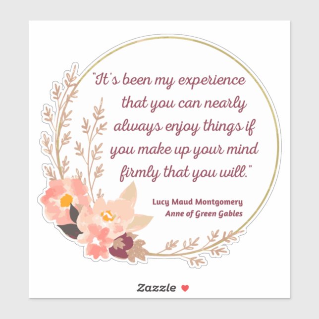 Sticker Anne Of Green Gables Citation I - Style mignon (Feuille)