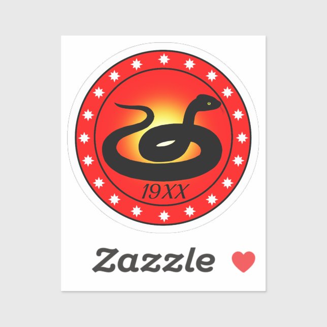 Sticker Année du serpent (Feuille)