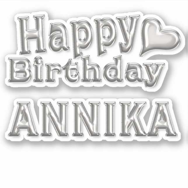 Sticker Annika Happy Birthday (Devant)
