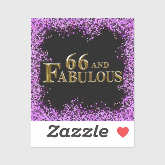 Sticker Anniversaire 66 ans (Feuille)