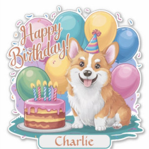 Sticker Anniversaire de Corgi