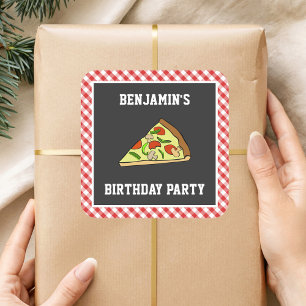 Sticker Anniversaire de enfant Party Pizza Cute Fa