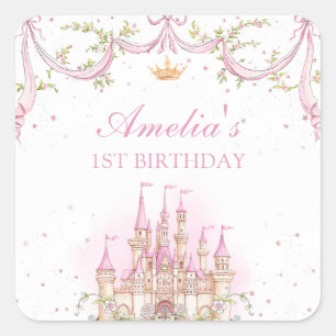 Sticker Anniversaire de la Princesse Magique Rose