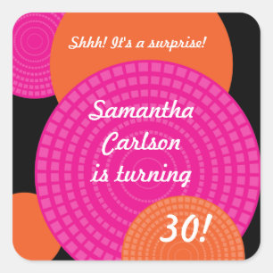 Sticker Anniversaire des cercles de chevauchement